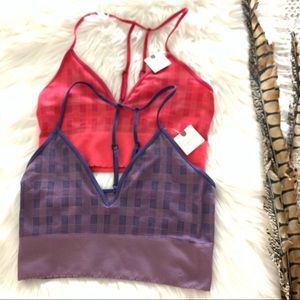 Anthropologie Jenny T-Back Bralette Set of 2- M/L